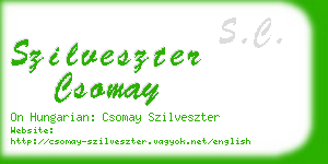 szilveszter csomay business card